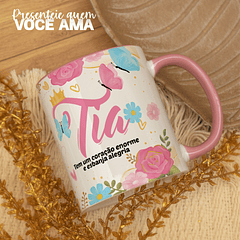Arte Caneca Tia Tem Um Coração Enorme E Esbonja Alegria Arquivo Png