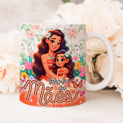 Arte Caneca Feliz Dia Das Mães Princesa Moana Arquivo Png