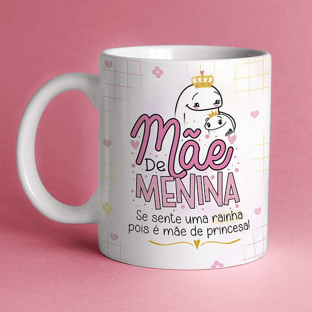 Arte Caneca Mãe De Menina Se Sente Uma Rainha Pois É Mãe de Princesa Arquivo Png