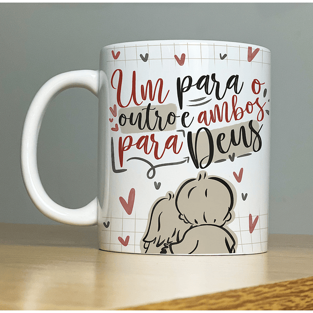 Arte Caneca Um Para O Outro E Ambos Para Deus Arquivo Png 1