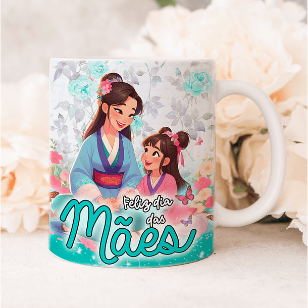 Arte Caneca Feliz Dia Das Mães Princesa Mulan Arquivo Png