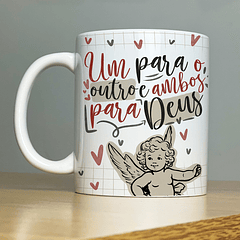 Arte Caneca Um Para O Outro E Ambos Para Deus Arquivo Png