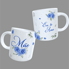 Arte Caneca Mãe Eu Te Amo Azul Arquivo Png