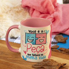 Arte Caneca Você É A Peça Que Falta na Minha Vida Feliz Dia Dos Namorados Arquivo Png