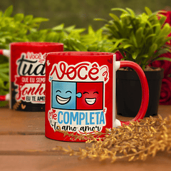 Arte Caneca Você Me Completa Te Amor Arquivo Png