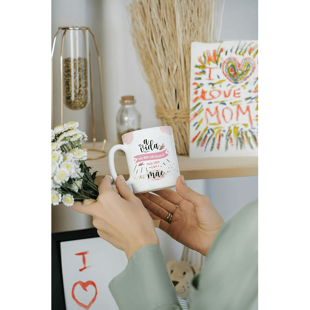 Arte Caneca A Vida Não Vem Com Manual! Mas Vem Com Mãe Arquivo Png