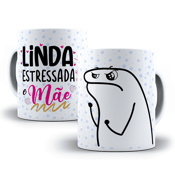 Arte Caneca Linda Estressada e Mãe Arquivo Png