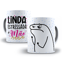 Arte Caneca Linda Estressada e Mãe Arquivo Png