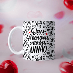 Arte Caneca Deus Abençoou Nossa União  Arquivo Png