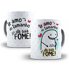 Arte Caneca Te Amo Do Tamanho Da Sua Fome! Arquivo Png