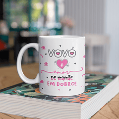 Arte Caneca Vovó É Amor De Mamãe Em Dobro Arquivo Png