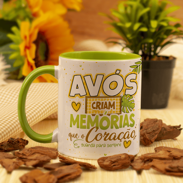 Arte Caneca Avós Criam Memórias Que O Coração Guarda Para Sempre Arquivo Png