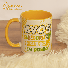 Arte Caneca Avós Sabedoria E Carinho Em Dobro Arquivo Png