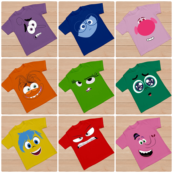 18 Arquivos para Camisa Rostos Divertidamente 2 em Arquivo em Eps