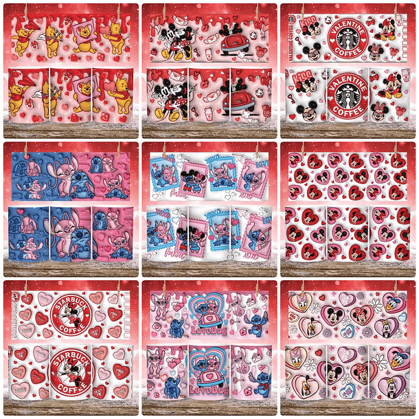 21 Artes para Caneca Inflados Dia dos Namorados Personagens Arquivo em Jpg 1