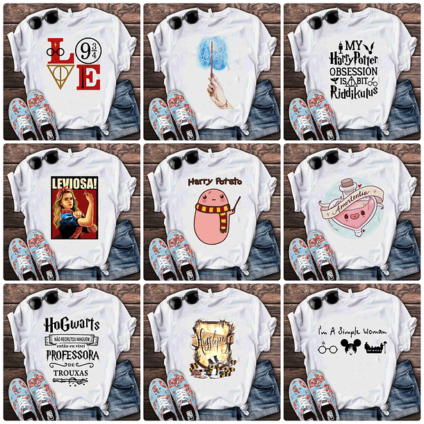 64 Artes para Camisa Harry Potter Arquivo em Png 7