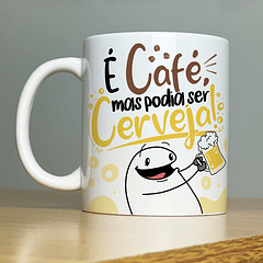 Arte Caneca É Café Mas Podia Ser Cerveja Arquivo Png