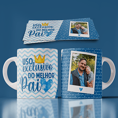 Arte Caneca Uso Exclusivo Do Melhor Pai Com Foto Arquivo Png