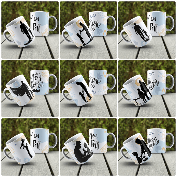 14 Artes Caneca Dia dos Pais é amor Arquivo em Jpg 1