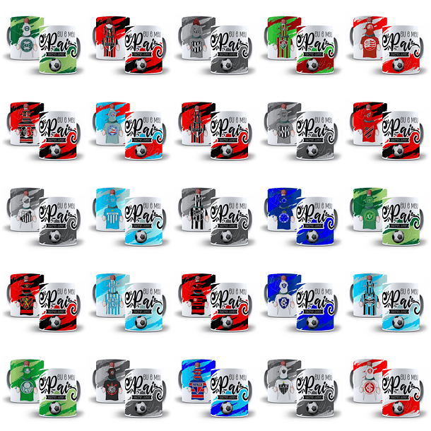 55 Artes Caneca Times Menino e Menina Dia dos Pais Arquivo em Jpg  1