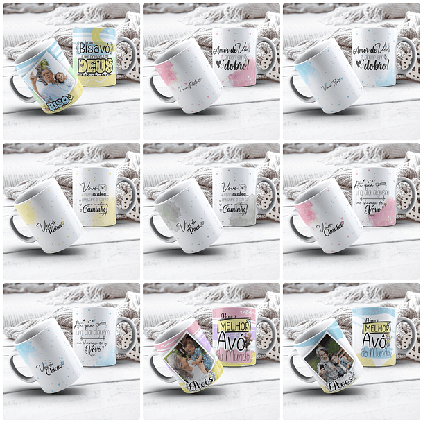 40 Artes para Caneca e Azulejo Dia dos Avós Arquivo Editável 2