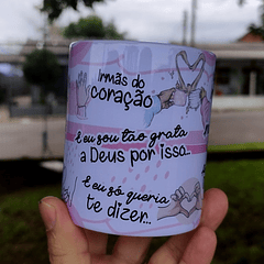 2 Artes Caneca Amigas Não a gente não é apenas amigas, nós somos irmãs Arquivo Editável