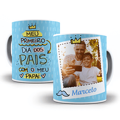 Arte Caneca Meu Primeiro Dia Dos Pais Com O Meu Papai Com Foto Arquivo Png