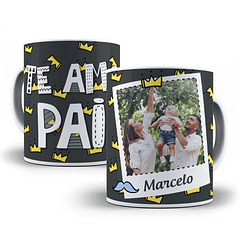 Arte Caneca Te Amo Pai Com Foto Arquivo Png