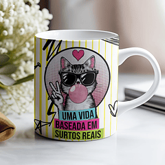 5 Artes para Caneca Frases Animais Deboche Arquivo Editável 