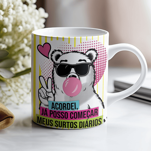 5 Artes para Caneca Frases Animais Deboche Arquivo Editável  6