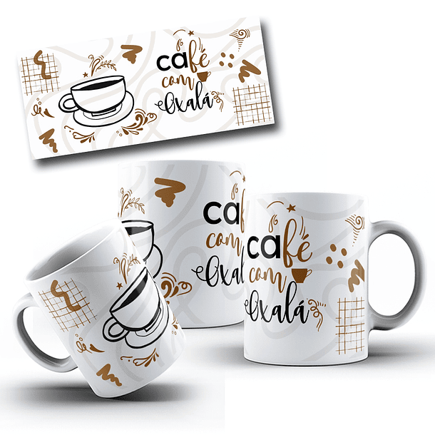 6 Artes para Caneca Café com Oxalá Arquivo em Jpg 2