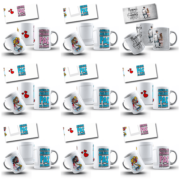 182 Artes para Caneca Dia dos Pais Arquivo em Jpg  7