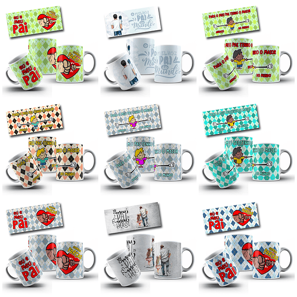 182 Artes para Caneca Dia dos Pais Arquivo em Jpg  11