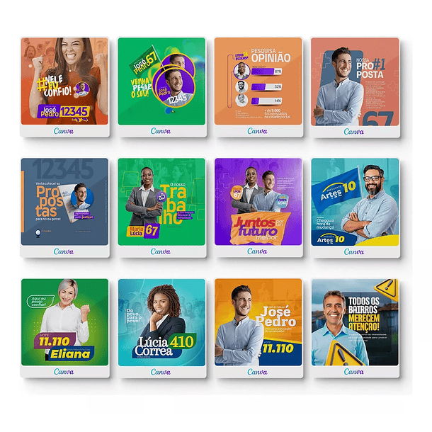 Super Pack Canva Campanha Política, Eleições, Politico, Editavél Canva + Atualizações  8