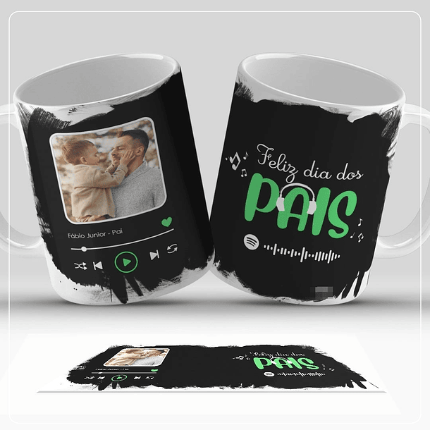 6 Artes para Caneca Dia dos Pais Spotify Musicas Arquivo em Jpg 4