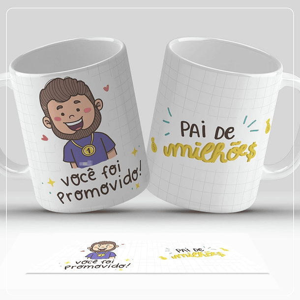 7 Artes para Caneca Dia dos Pais Arquivo em Jpg  2