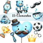 Combo 4 em 1 Kit Digital Dia dos Pais Lançamento em Png 5