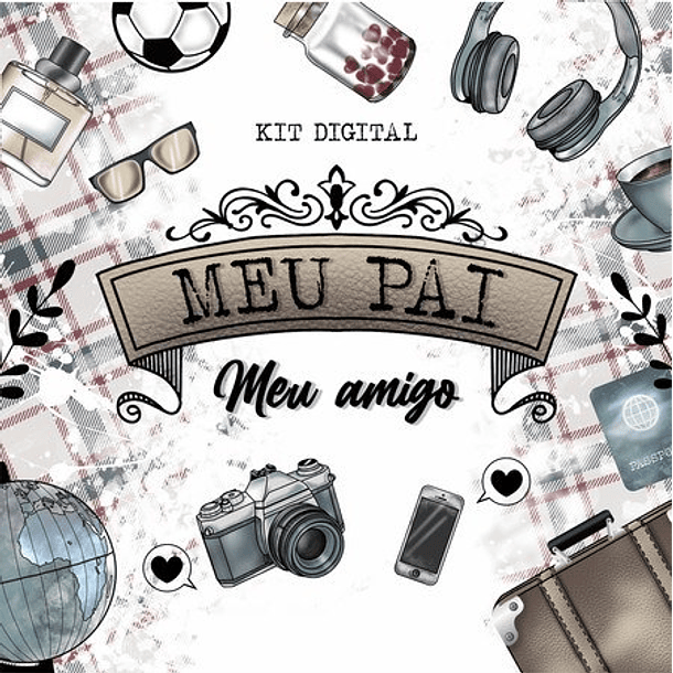 Combo 4 em 1 Kit Digital Dia dos Pais Lançamento em Png 13