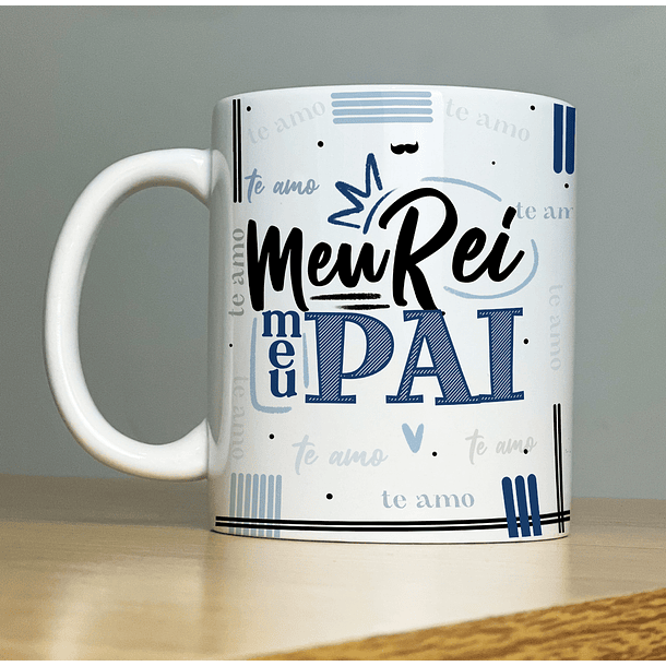 Arte Caneca Meu Rei Meu Pai AT Arquivo Png