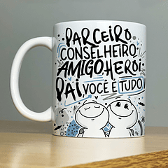 Arte Caneca Parceiro Conselheiro Amigo Heroi Pai Você É Tudo AT Arquivo Png