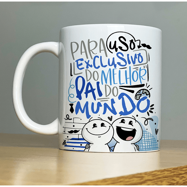 Arte Caneca Para Uso Exclusivo Do Melhor Pai Do Mundo AT Arquivo Png