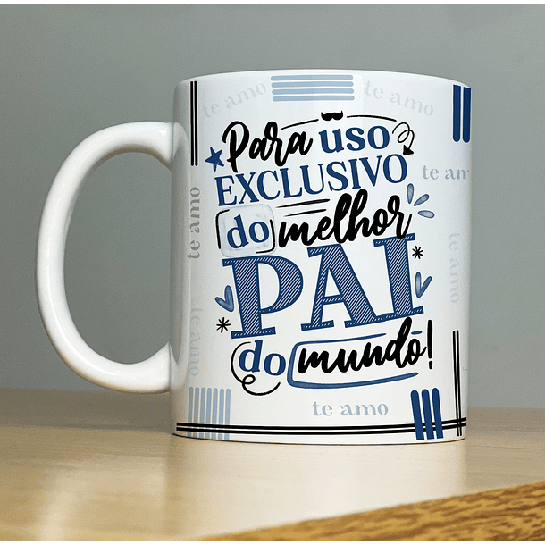 Arte Caneca Para Uso Exclisivo Do Melhor Pai Do Mundo AT Arquivo Png