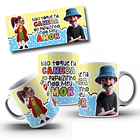 7 Artes para Caneca Dia dos Pais Seu Madruga e Chiquinha Arquivo em Jpg  2