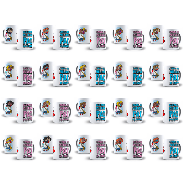 20 Artes para Caneca Dia dos Pais Melhor pai do Mundo Cartoon Arquivo Jpg