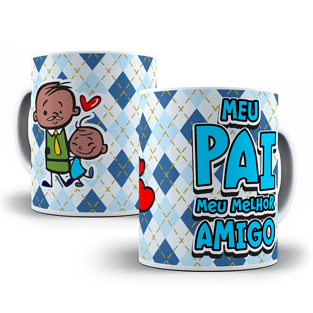18 Artes para Caneca Dia dos Pais Cartoon Arquivo em Jpg  15