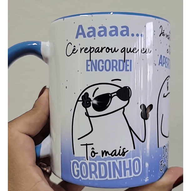 Arte Caneca Aaaa Cê reparou que eu engordei, Tô mais Gordinho Arquivo Png 1