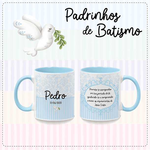 5 Artes para Caneca Batizado Arquivo em Jpg 1