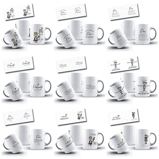30 Artes para Caneca Dia dos Pais Arquivo em Png 11