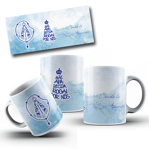 10 Artes para Caneca Nossa Senhora Aparecida Arquivo Editável 2