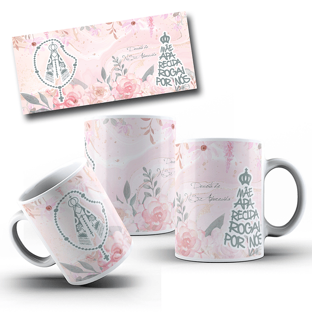 10 Artes para Caneca Nossa Senhora Aparecida Arquivo Editável 3